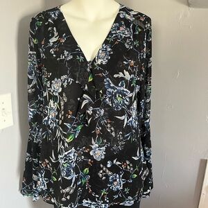 Floral V-Neck Blouse